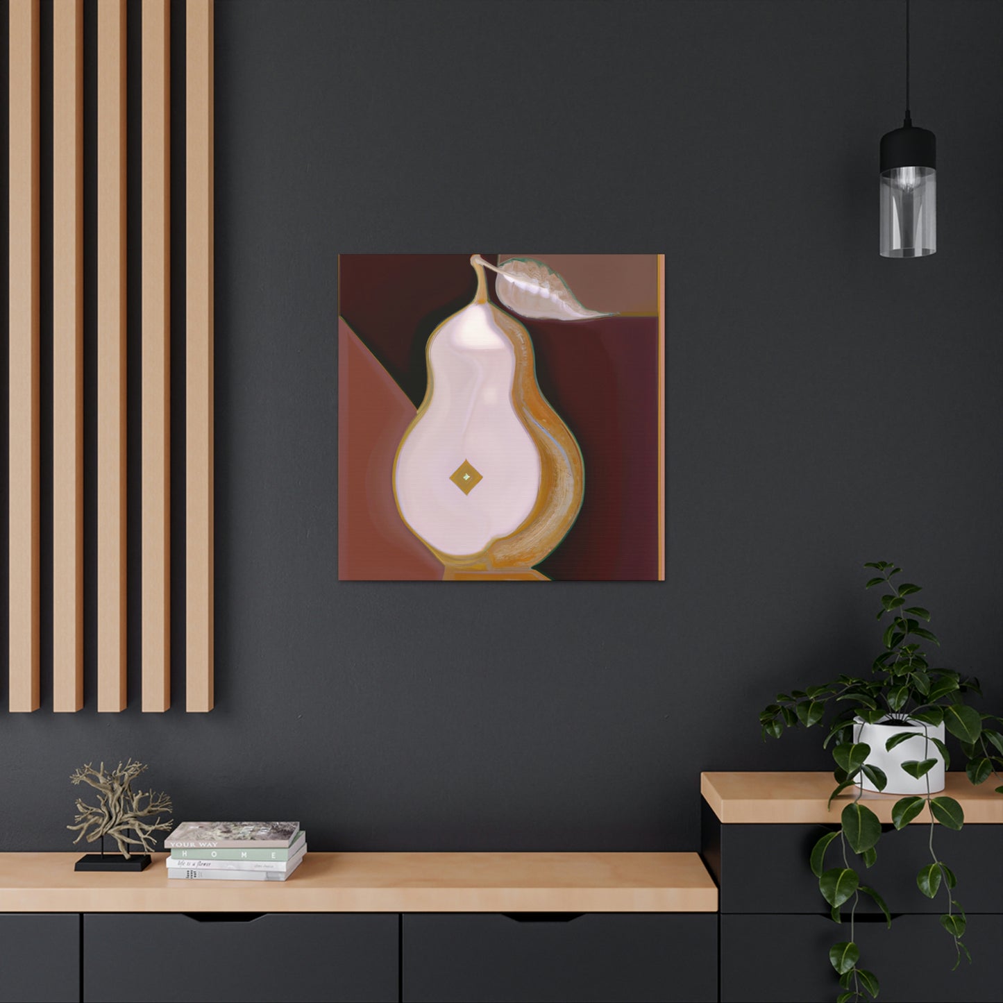 "Pear in Art Deco". - Canvas