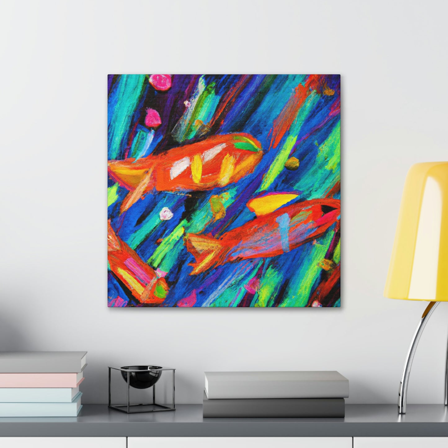 "Neon Tetra Glowing Bright" - Canvas