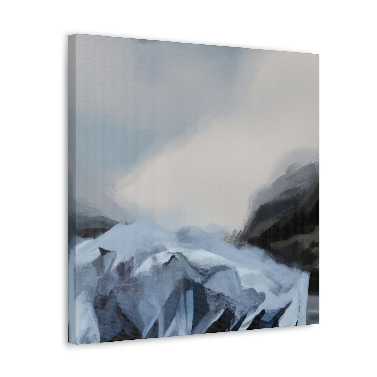 Glacier's Frozen Reflection - Canvas