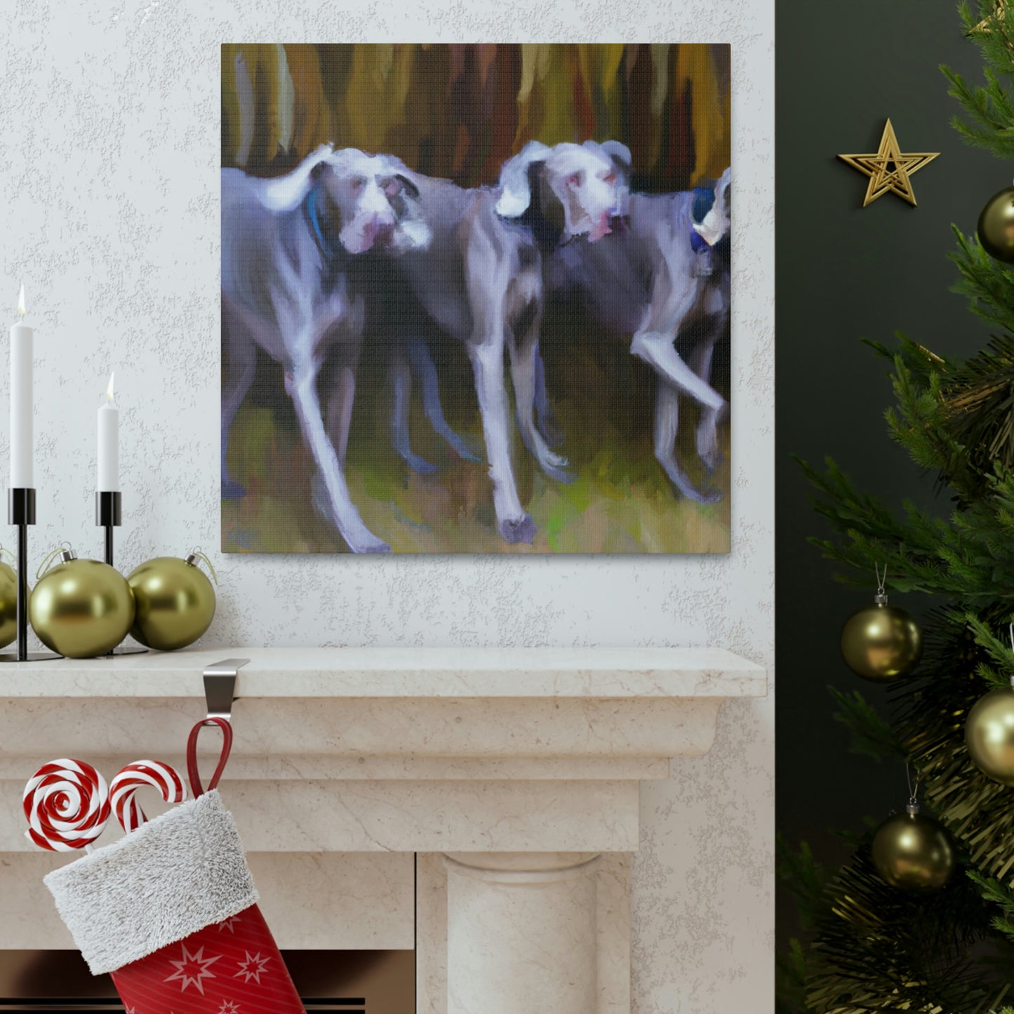 Weimaraner Abstract Expression - Canvas