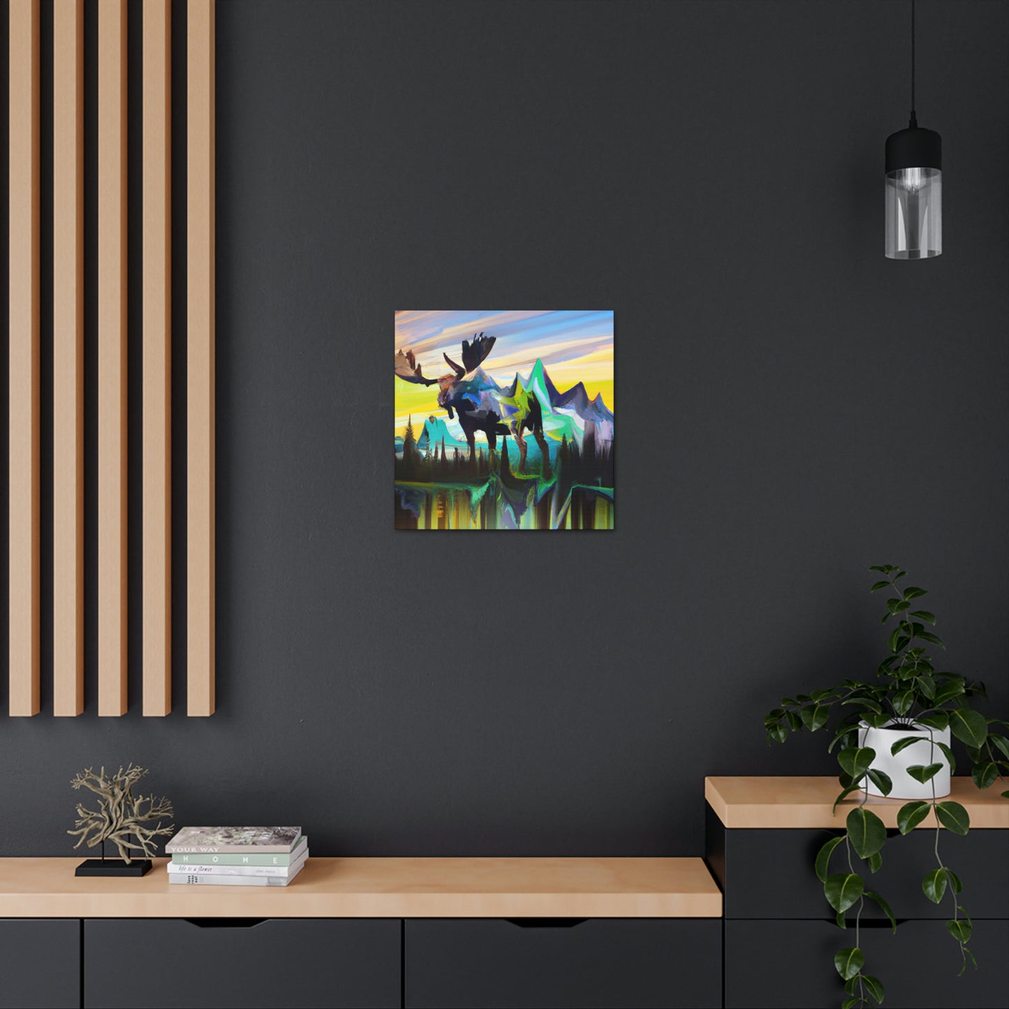 Moose in Art Deco - Canvas