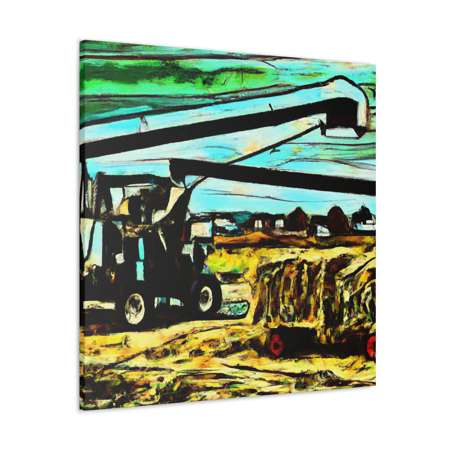 "Hay Baler at Dusk" - Canvas