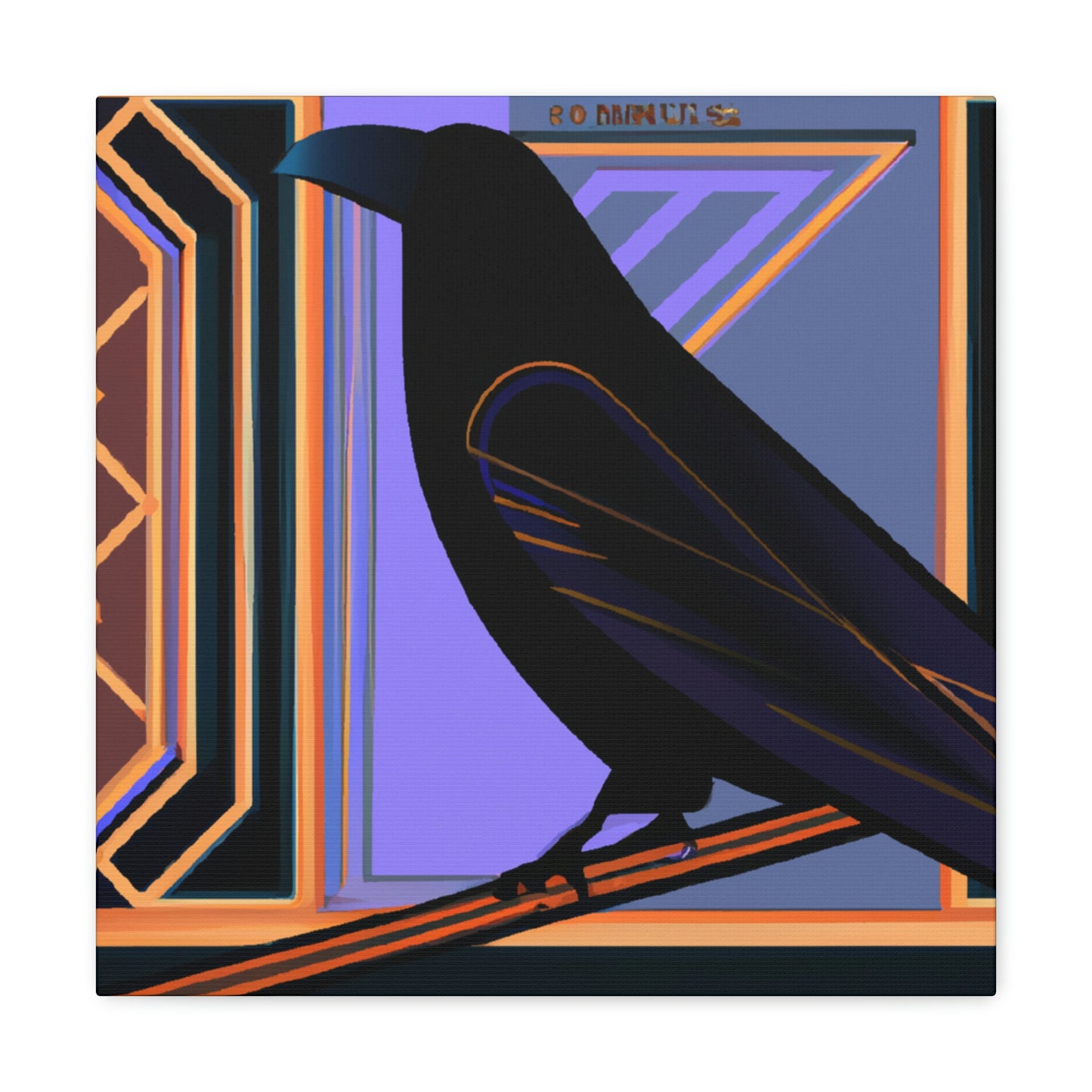 "Crow Over Art Deco." - Canvas