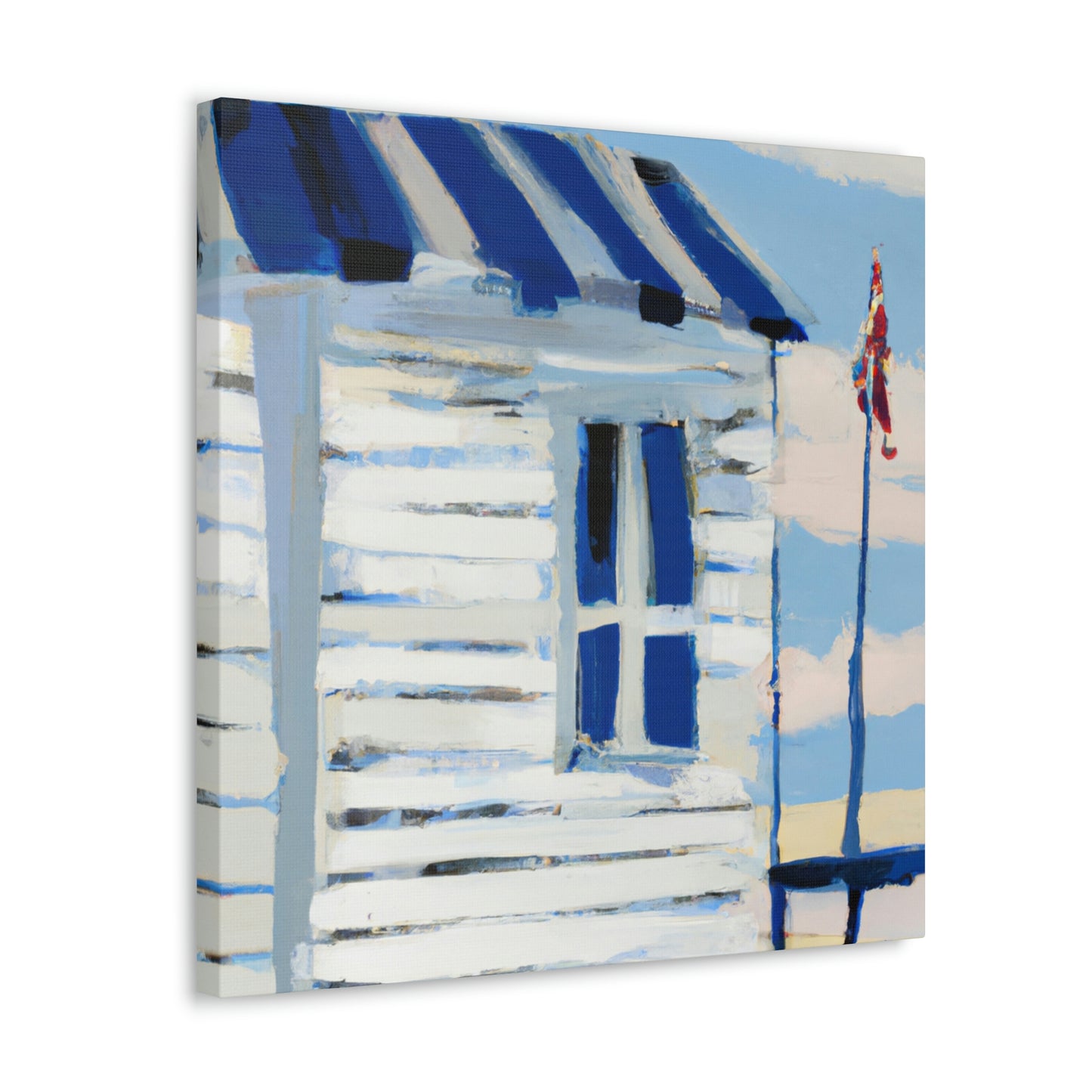 "Beach Hut Expressionism" - Canvas