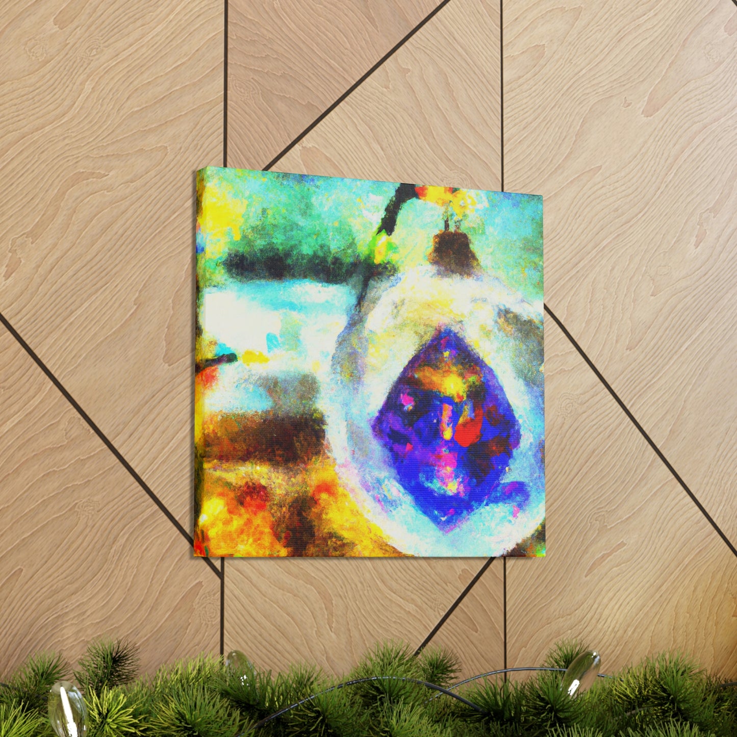 "Glimmering Christmas Ornament" - Canvas