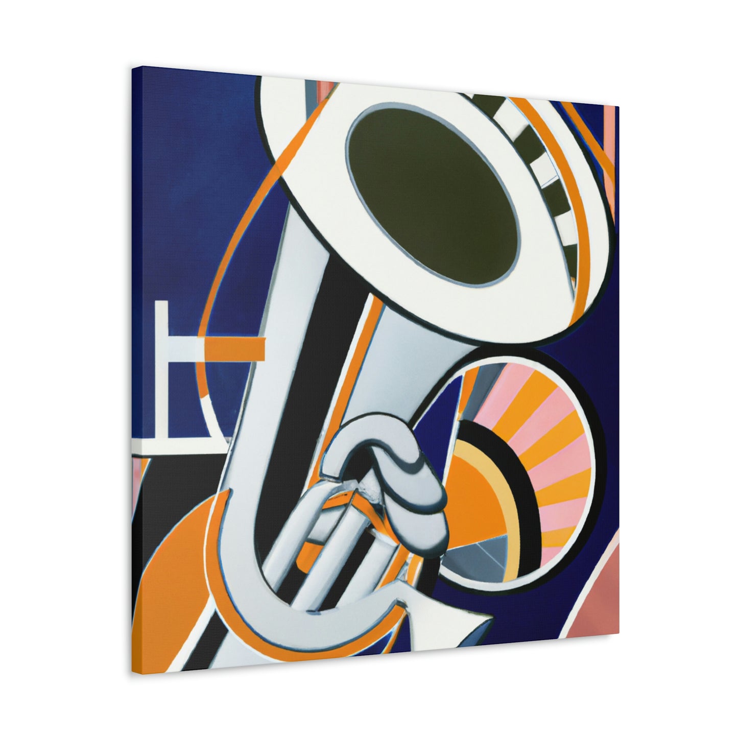 Rising Art Deco Trumpet - Canvas