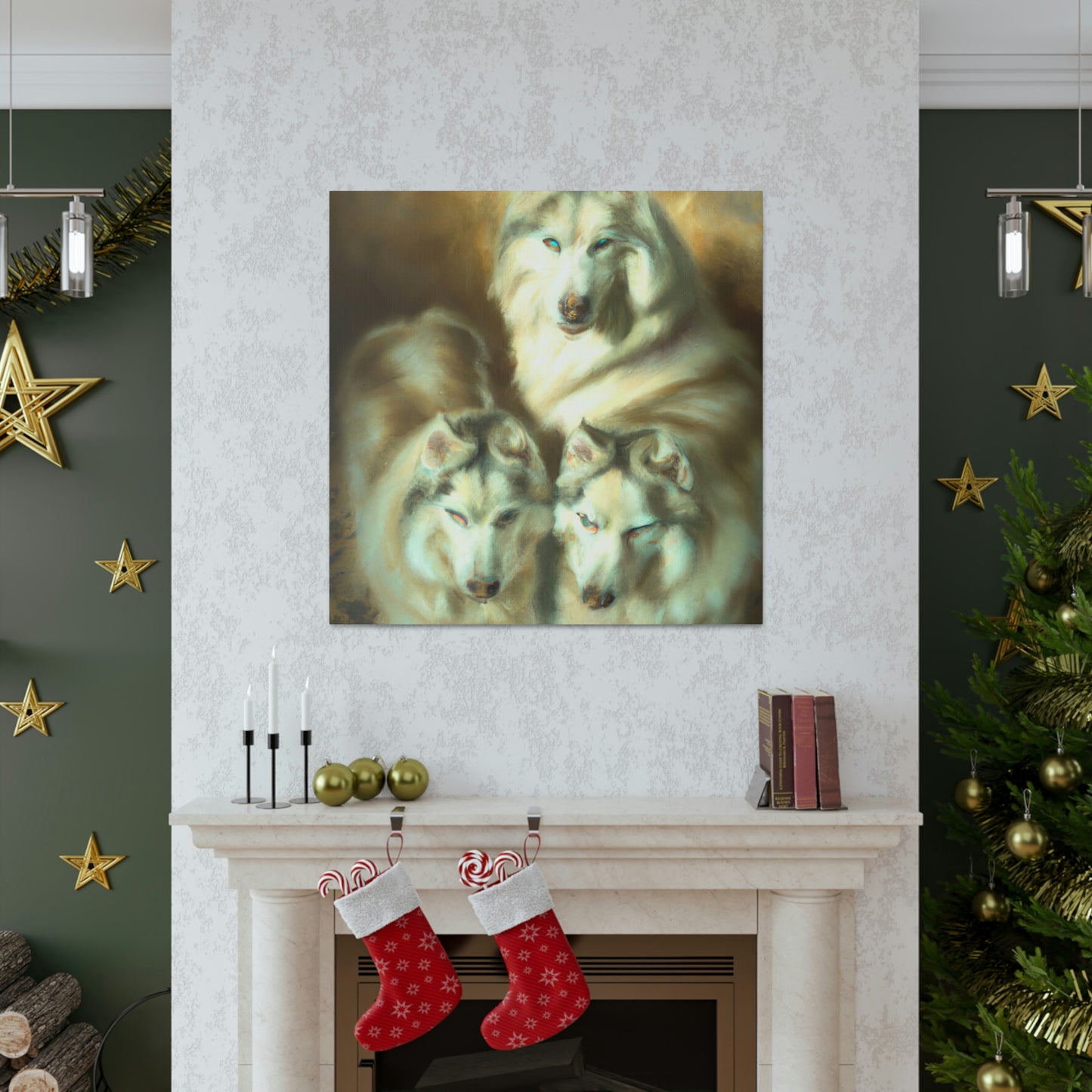 "Frosty Siberian Husky" - Canvas