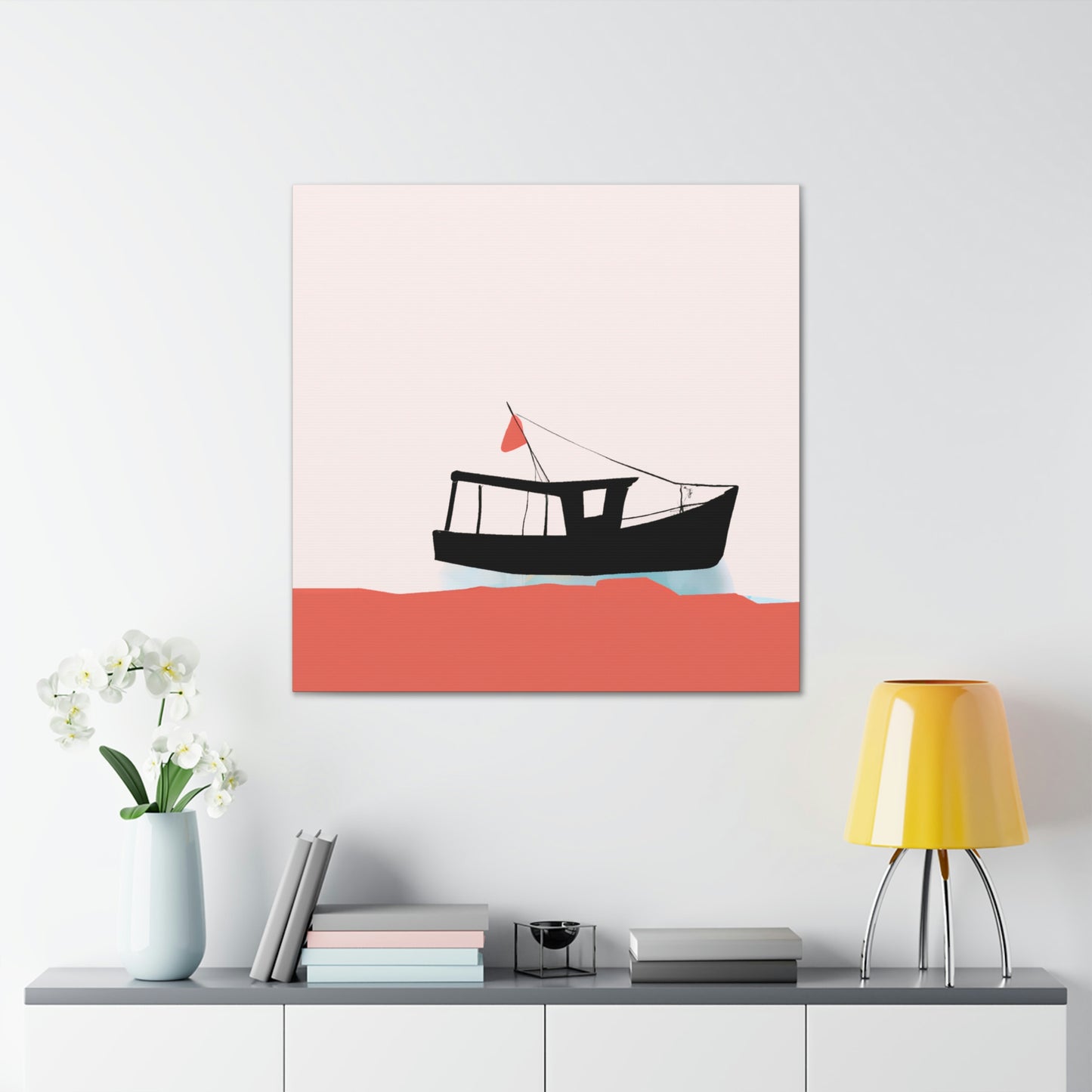 Fishing Boat Minimalism - Canvas