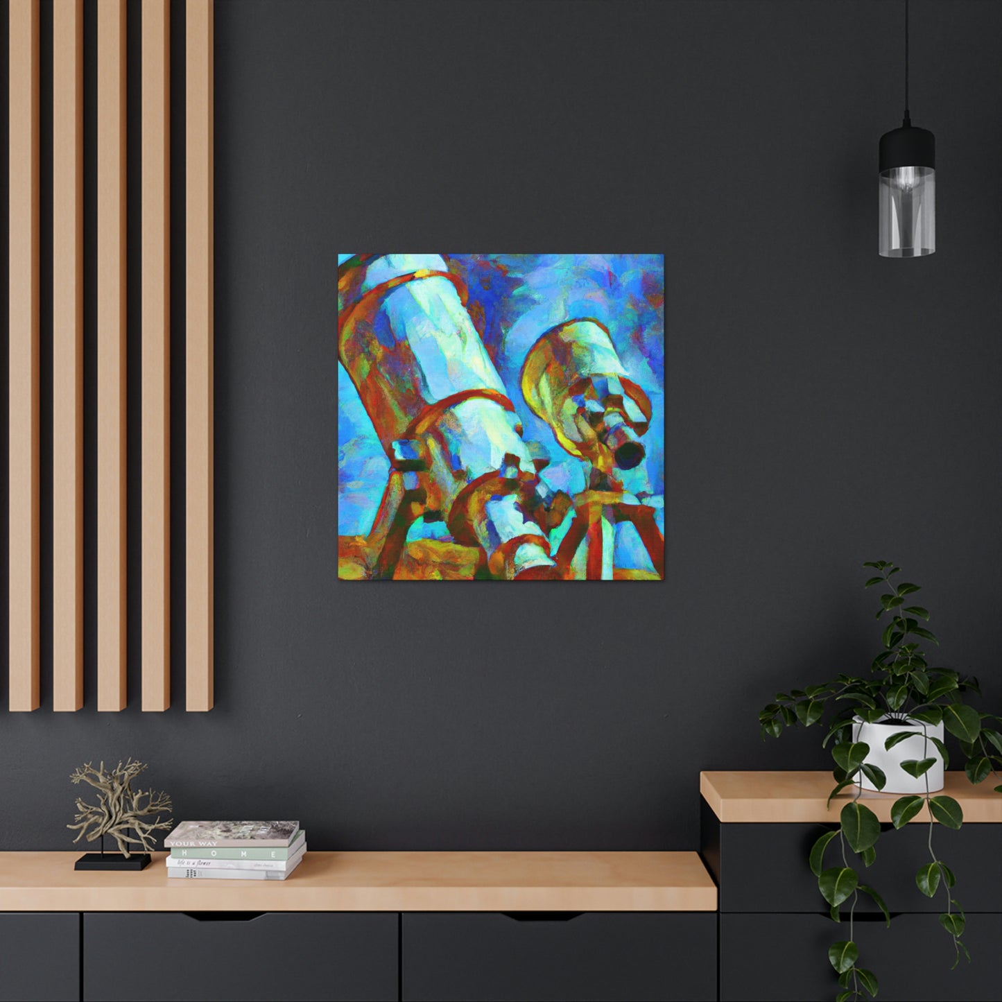 "Stargazing Through Telescopes" - Canvas