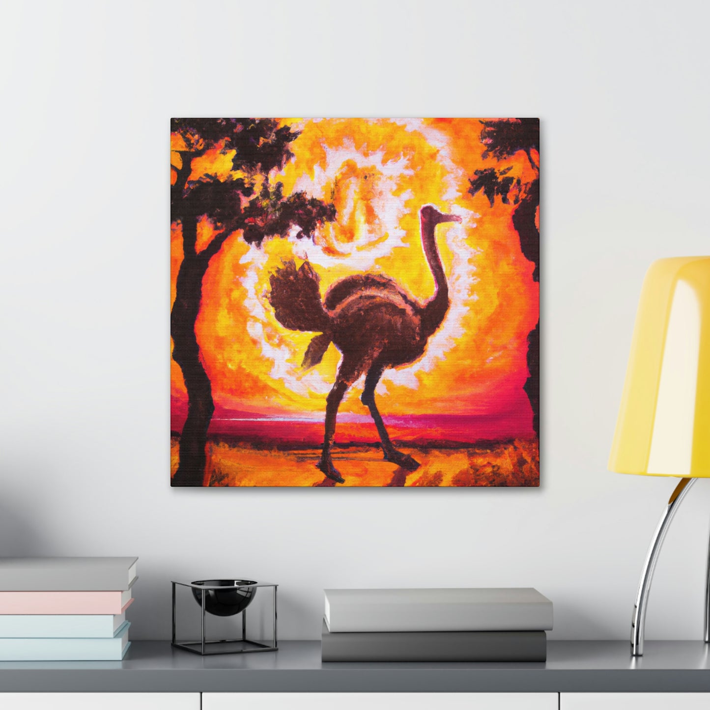 "Ostrich Plumes Deco" - Canvas