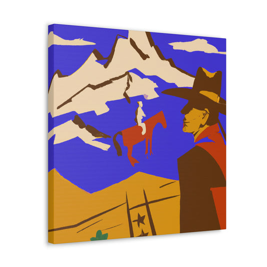 "Mountain Peaks Abstracted" - Canvas