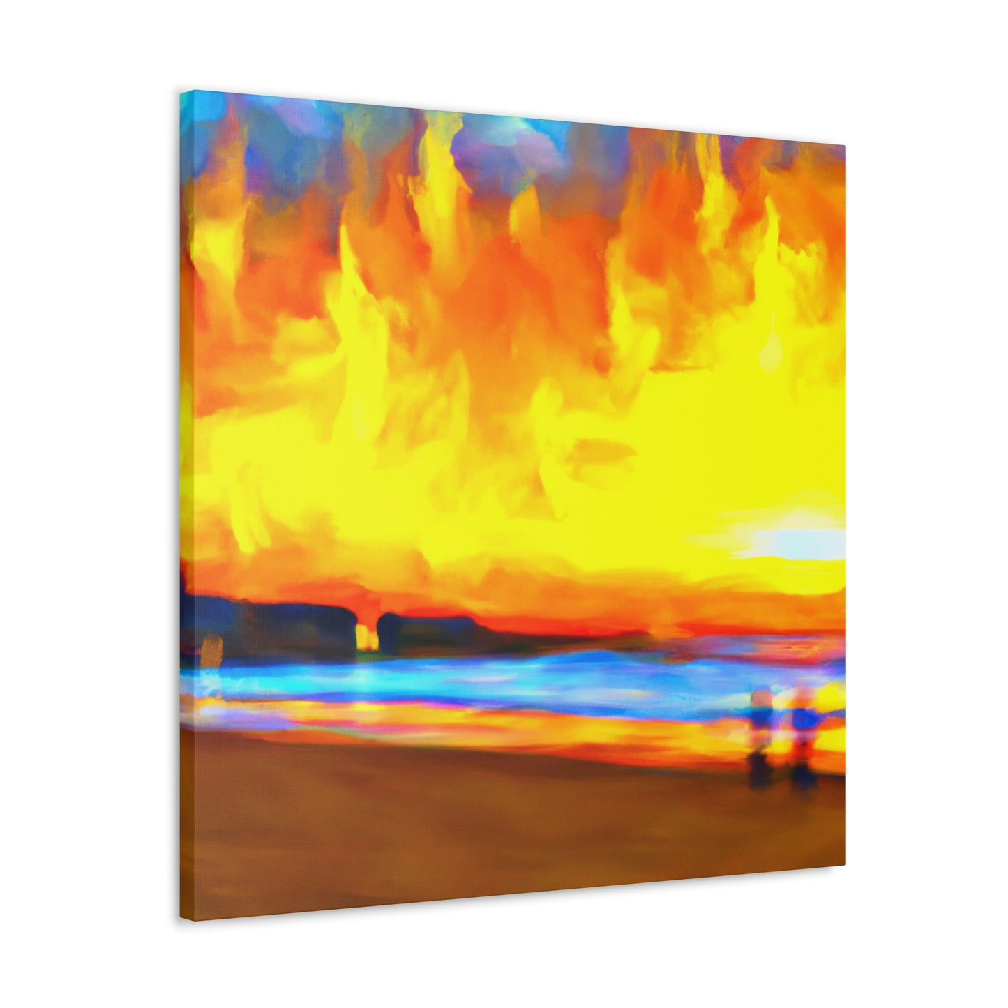 A Framed Glowing Sunset - Canvas