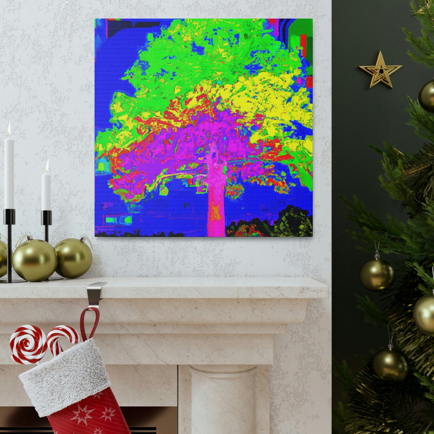 Oak Tree Expressionism. - Canvas