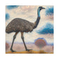 "Emu in Pointillism" - Canvas