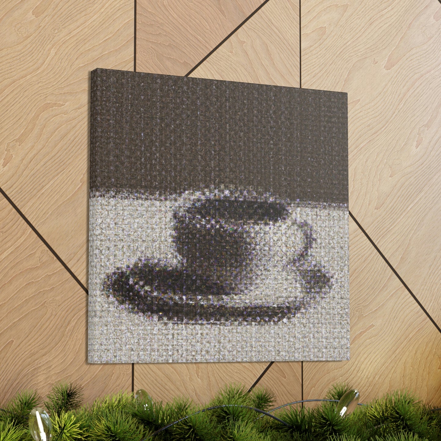 Coffee in Pointillism - Canvas