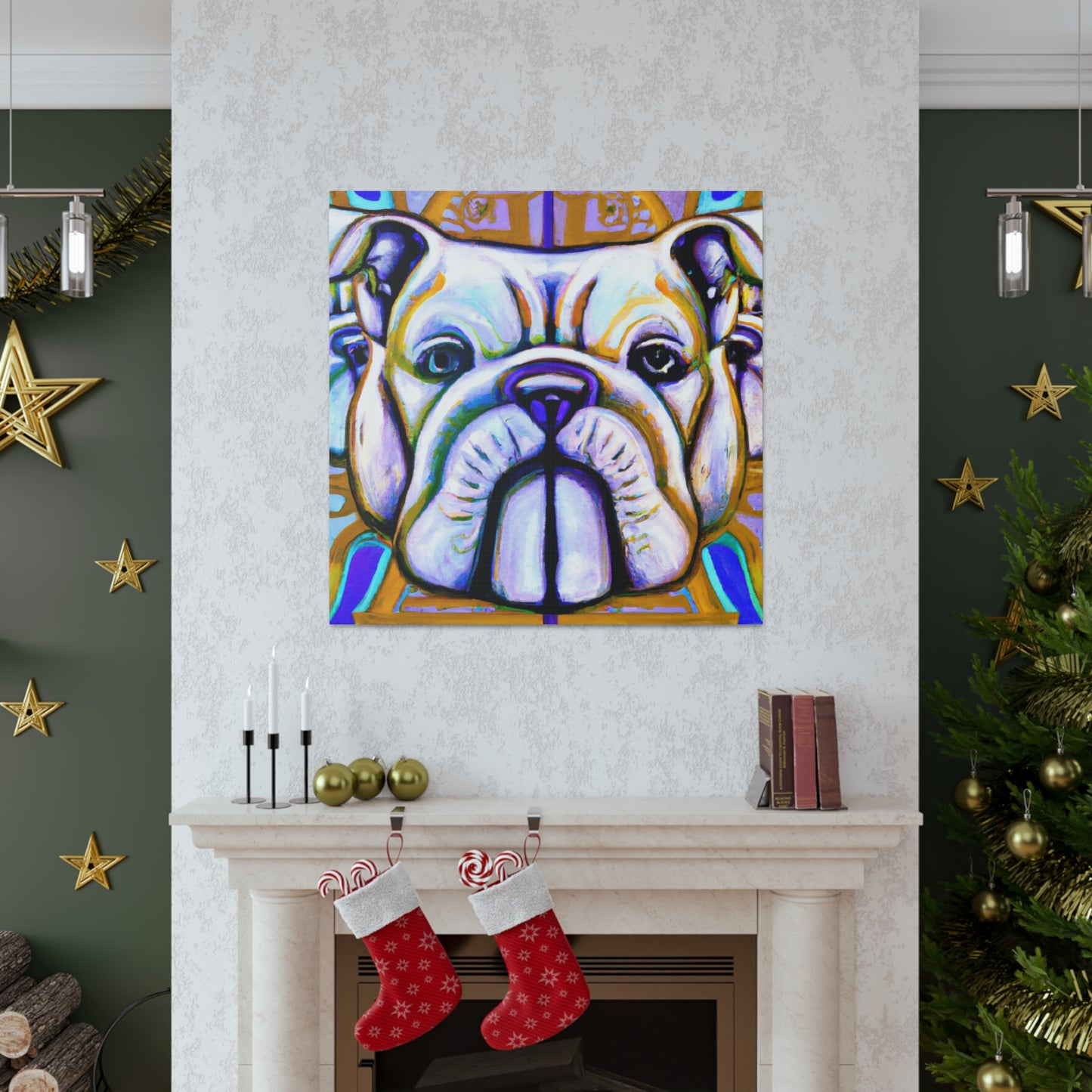 "Bulldog's Deco Dream" - Canvas