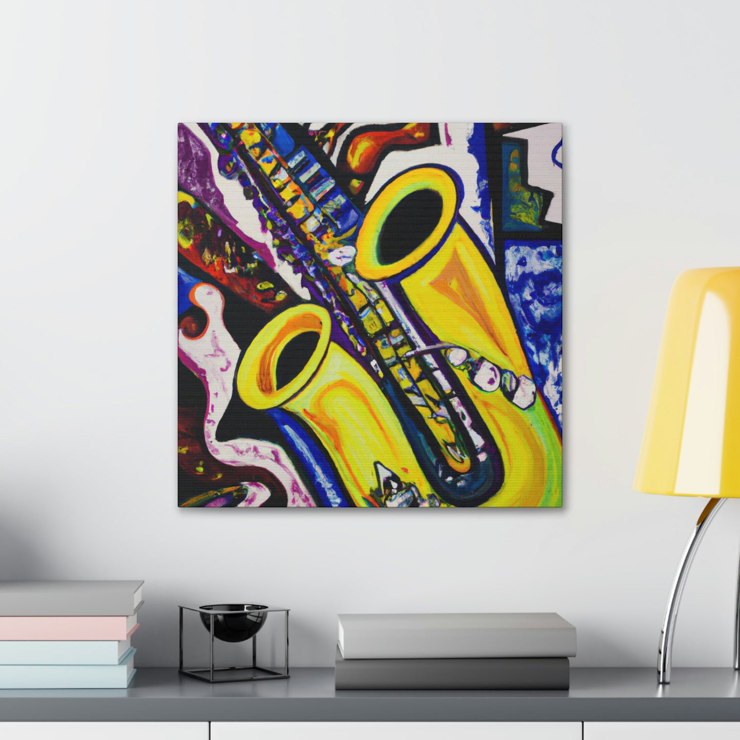 "Saxophone in Motion" - Canvas