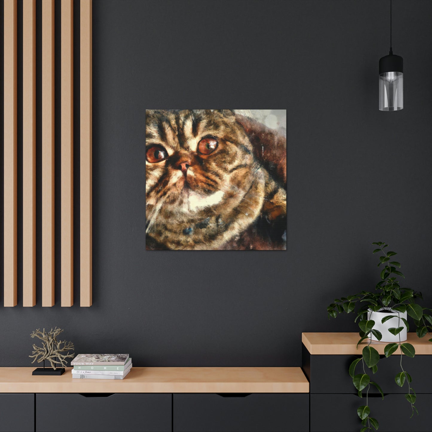 Folded Feline Fantasy - Canvas