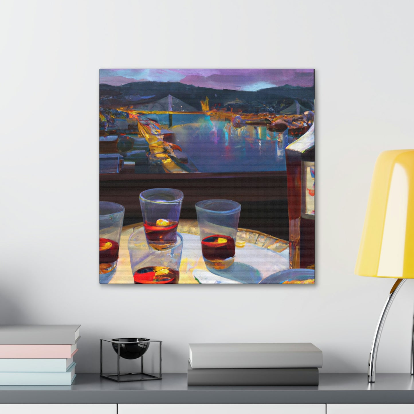 Booze in Glasses - Canvas