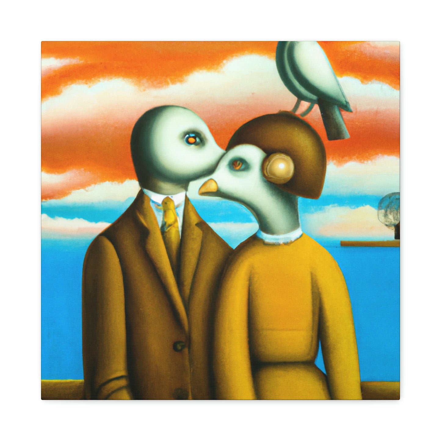 "Lovebirds in Surrealism - Canvas