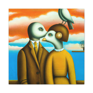 "Lovebirds in Surrealism - Canvas