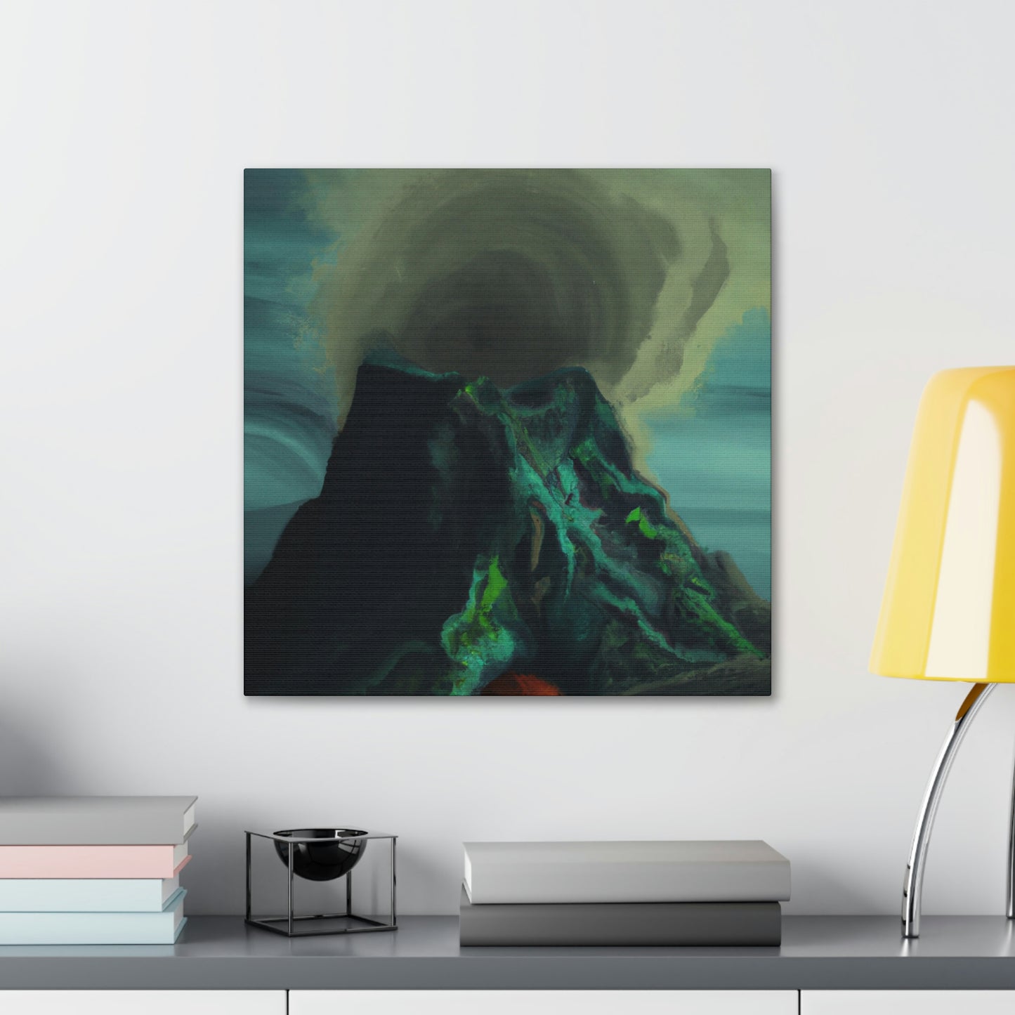 Exploding Volcano Sunset - Canvas