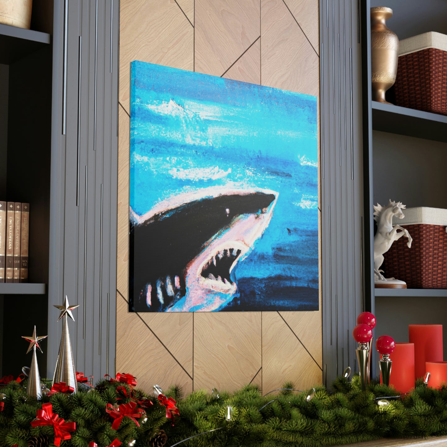 "Dangerous White Shark" - Canvas