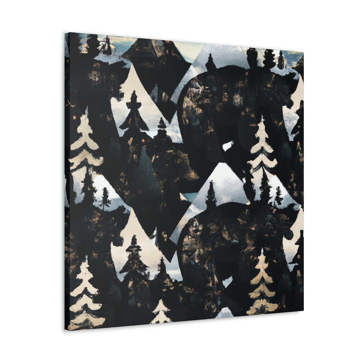 "Black Bear Deco Dream" - Canvas