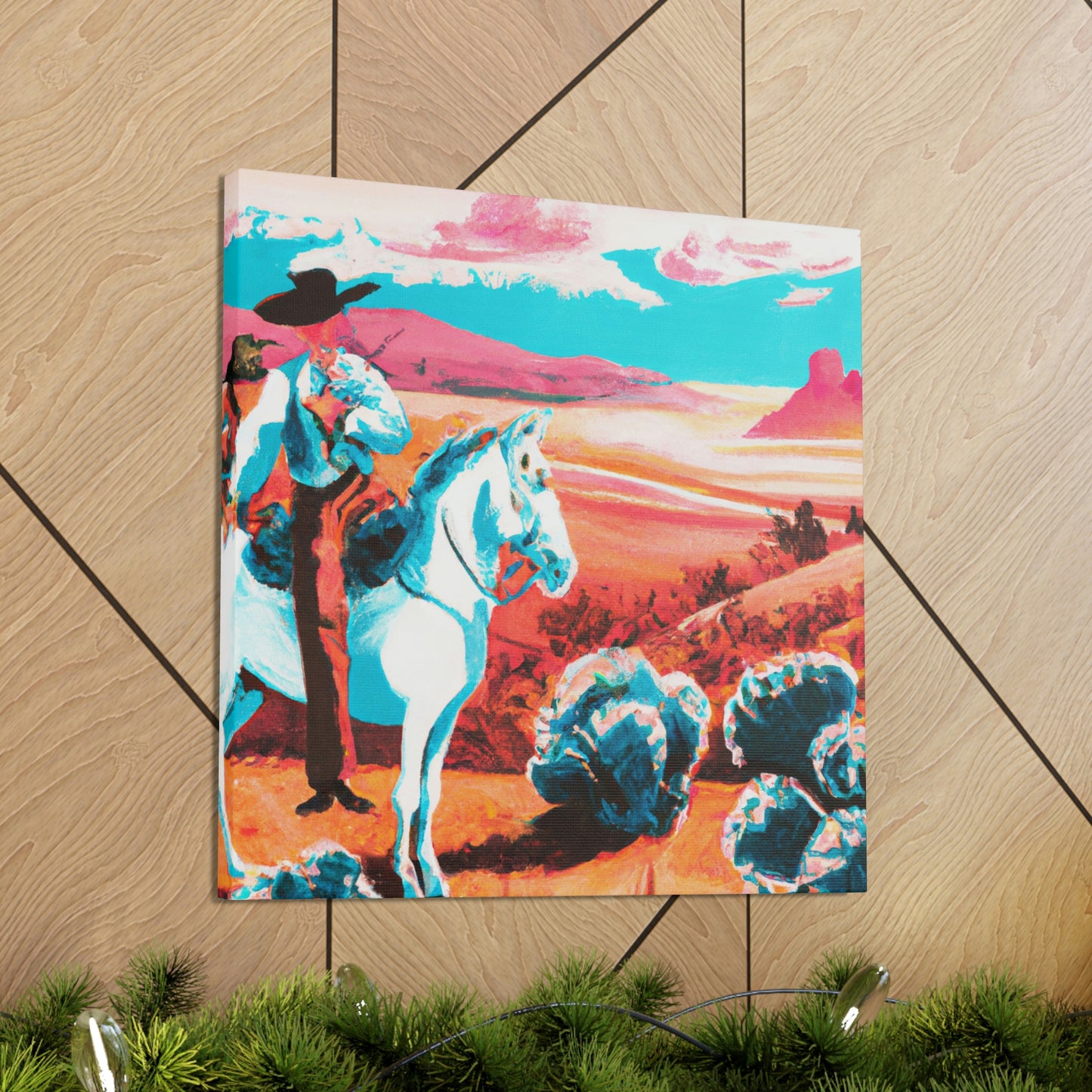 "Frontier Sunset Reflection" - Canvas