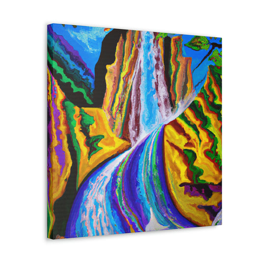 Waterfall in Expressionism - Canvas