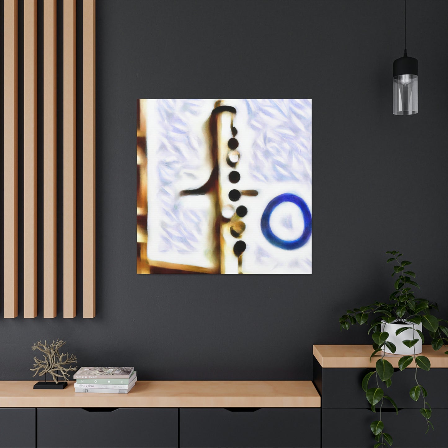 "Flute's Melodic Tones" - Canvas