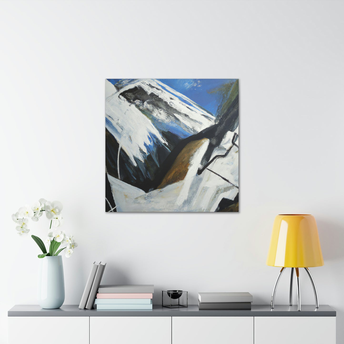 "Snowy Mountain Expressionism" - Canvas