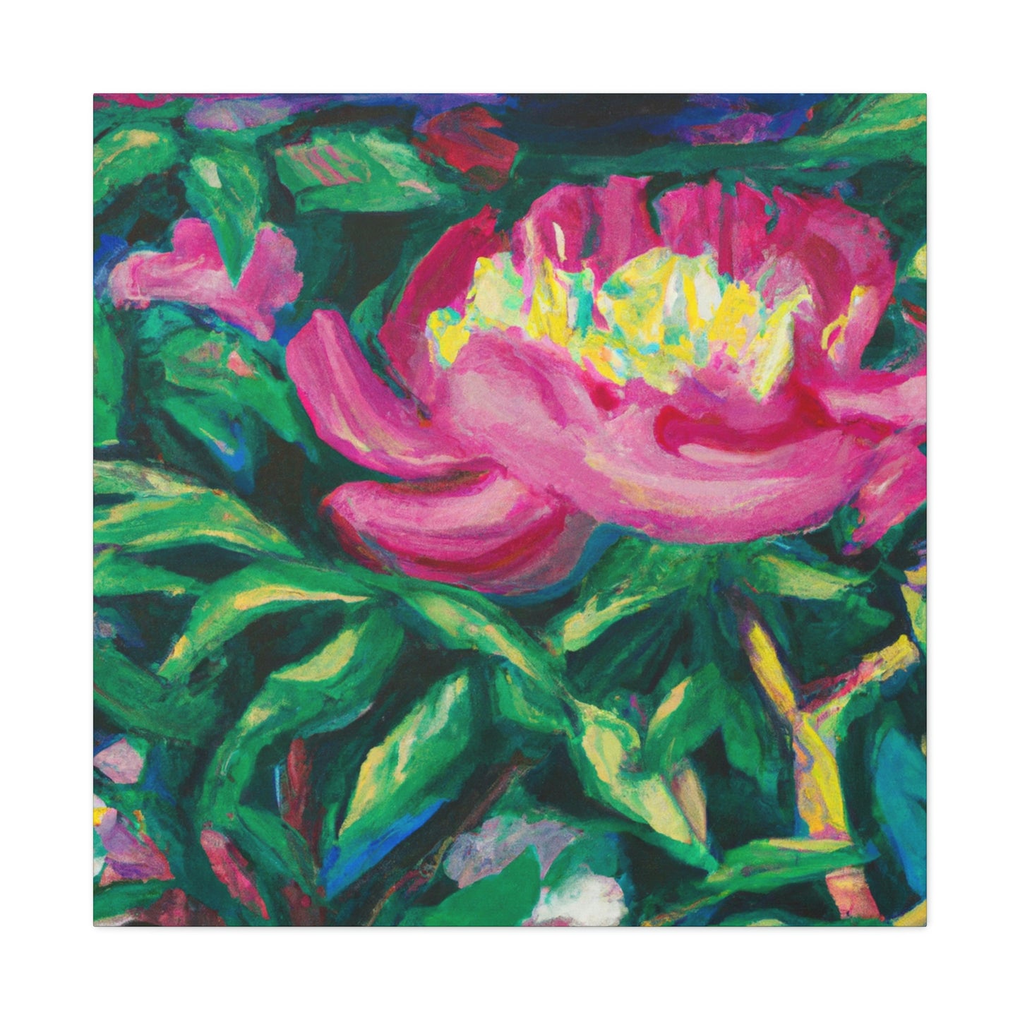 "Peony in Expressionism" - Canvas