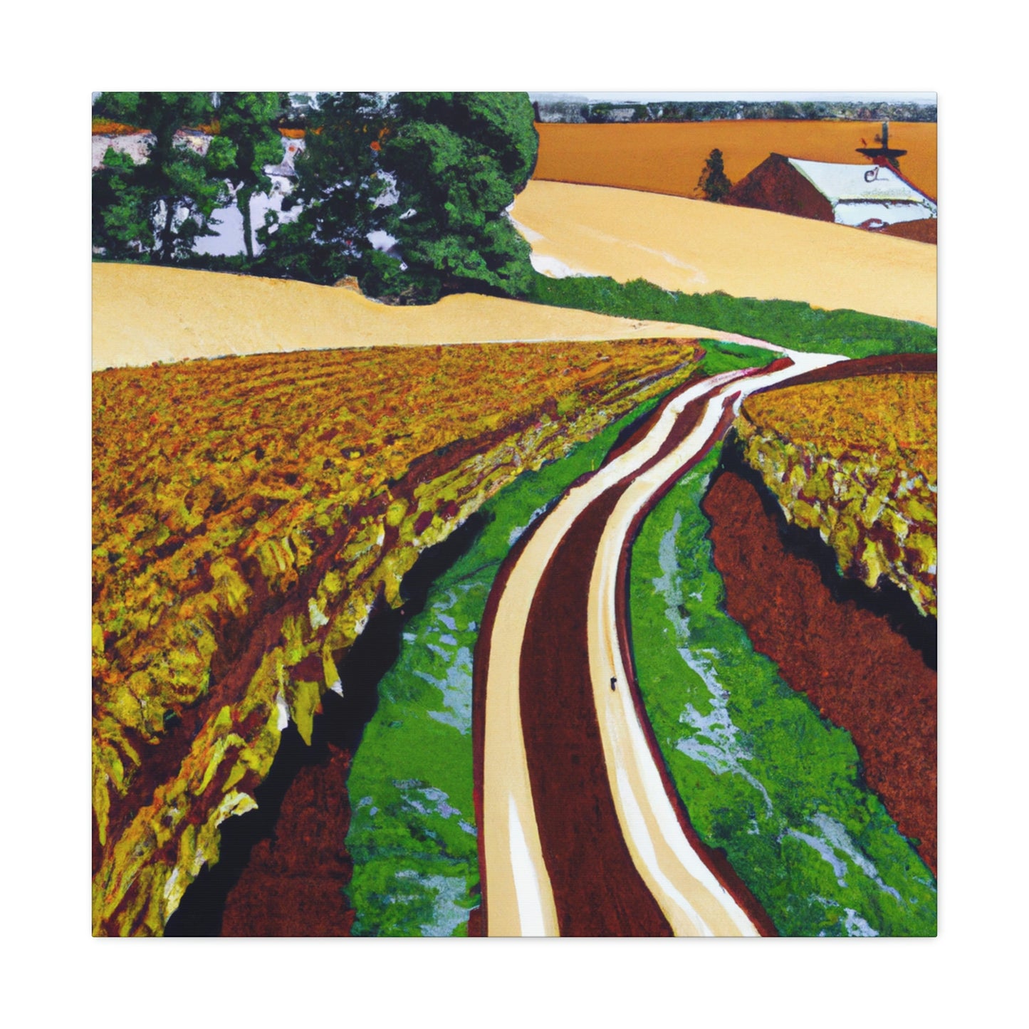 "Tranquil Country Road". - Canvas