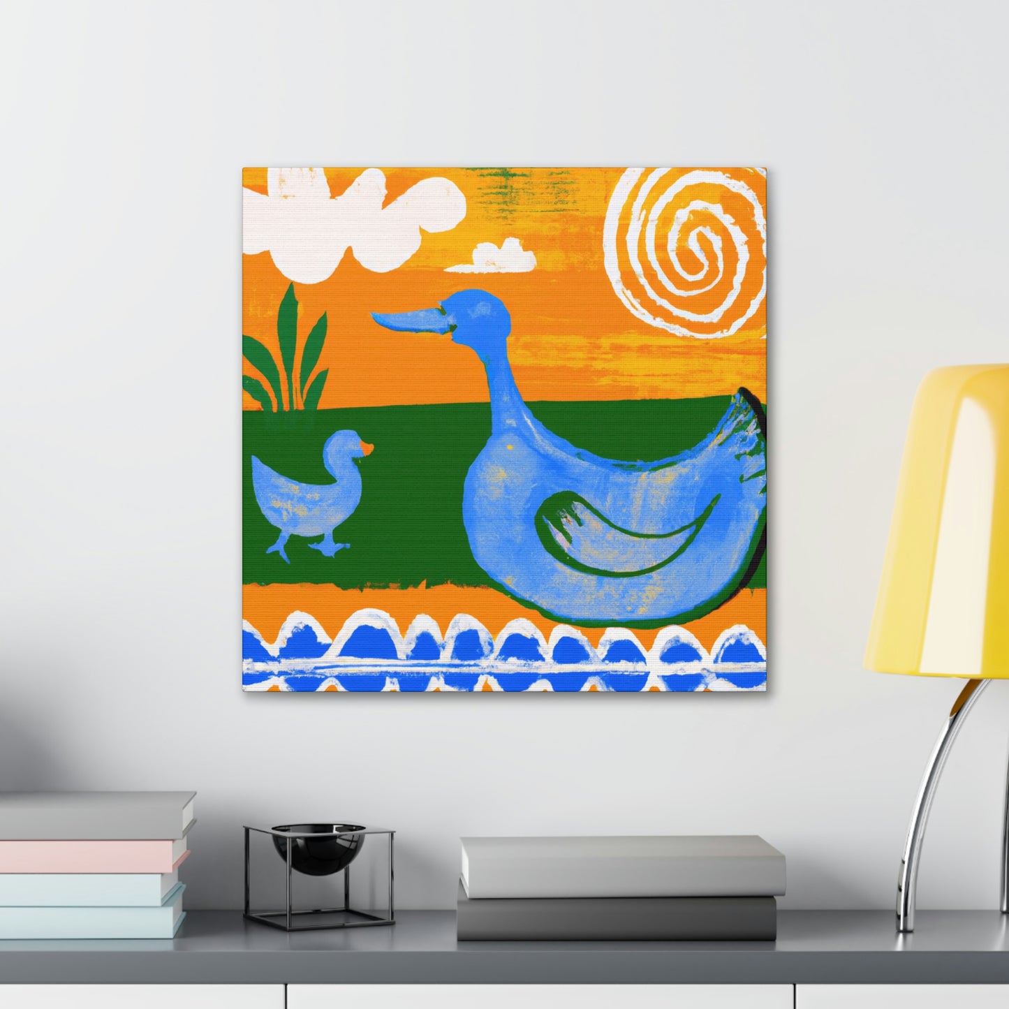 "Duck in Moonlight Harmony" - Canvas