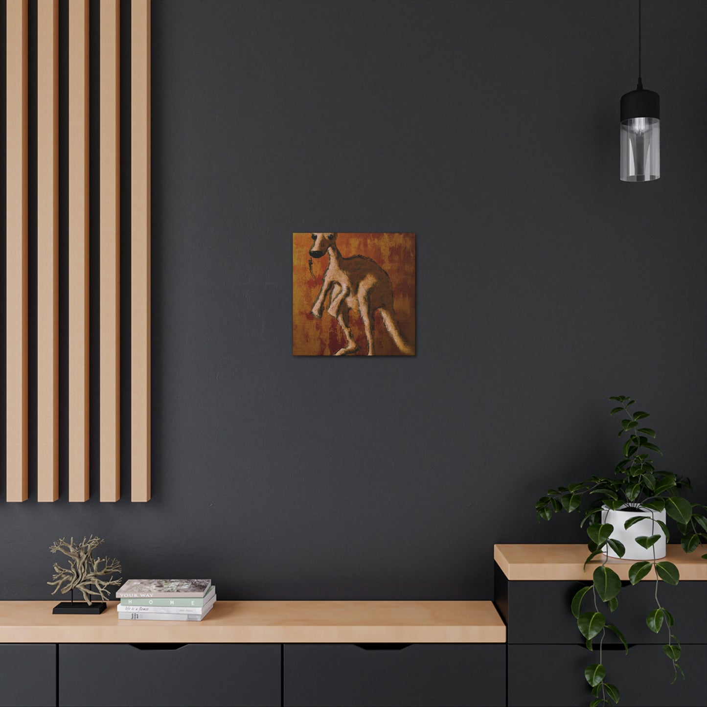 Kangaroo in Moonlight - Canvas