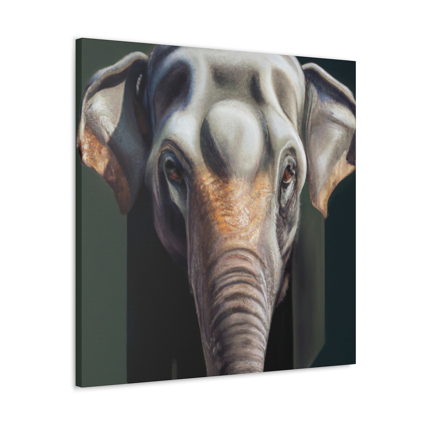 "Elephant in Monsoon Rain" - Canvas