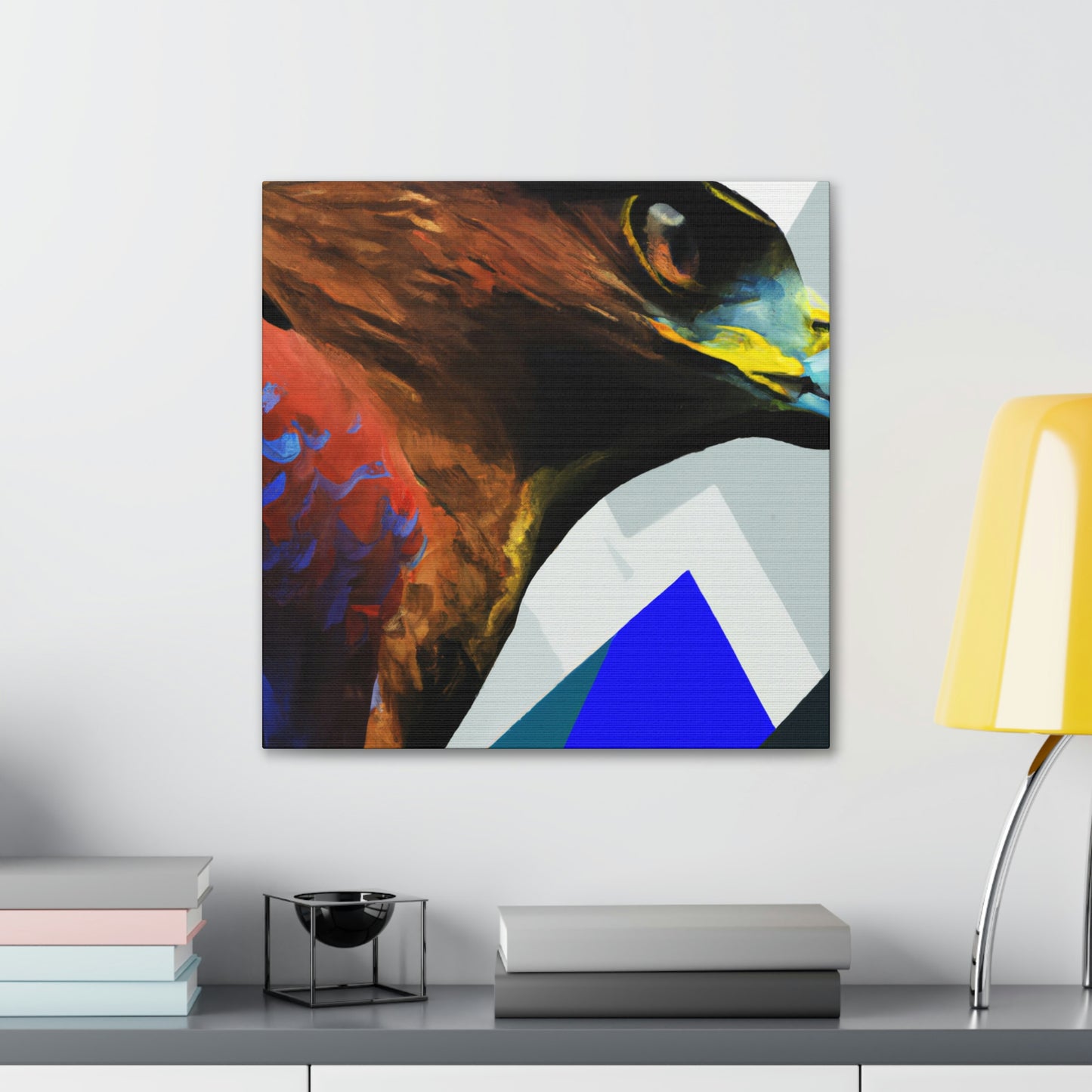 Hawk In Flight Mosaic - Canvas