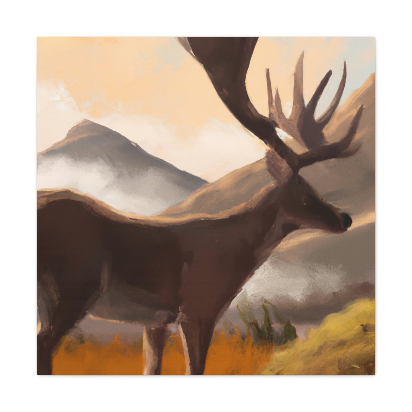 Deer in Morning Light - Canvas