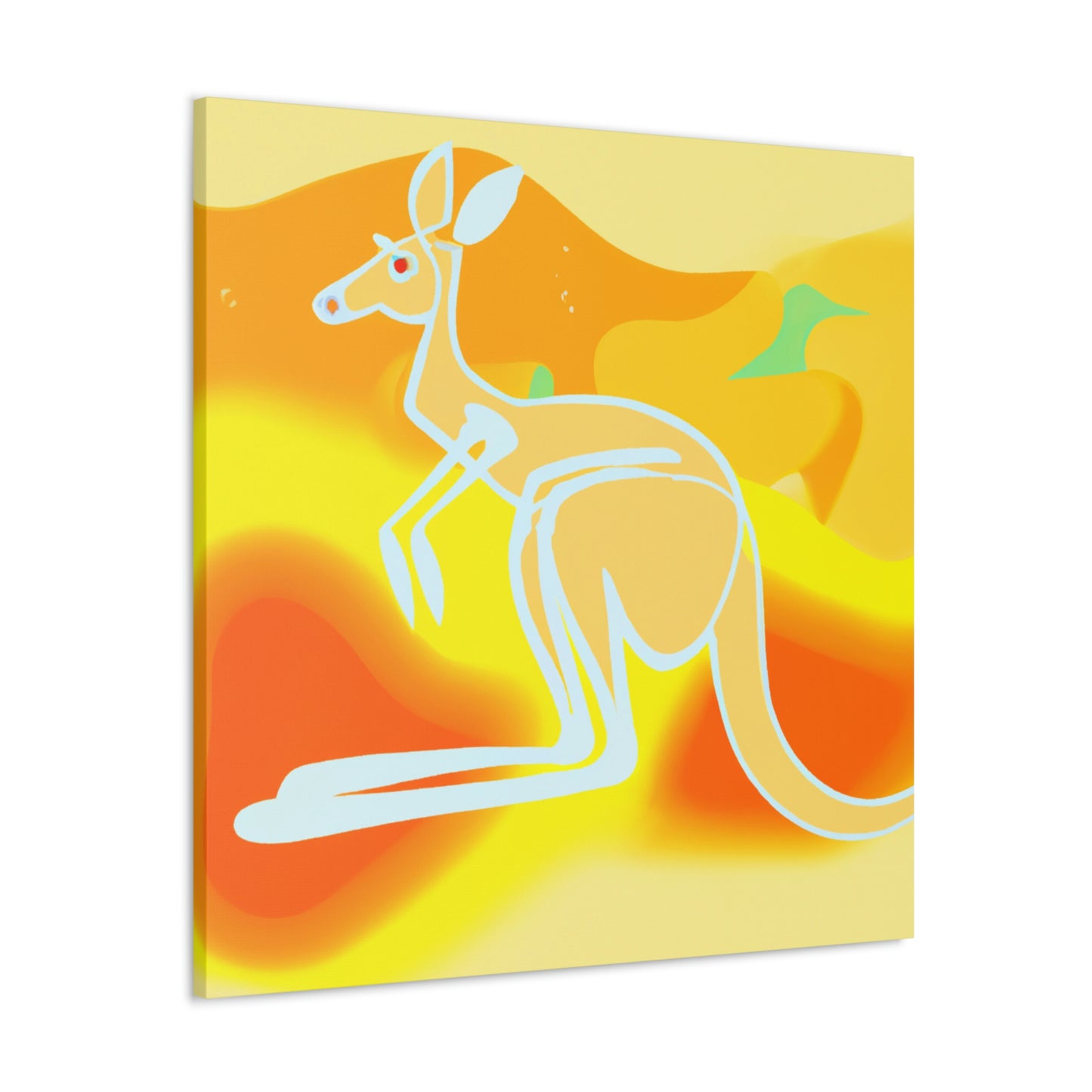 Kangaroo's Living Vividly - Canvas