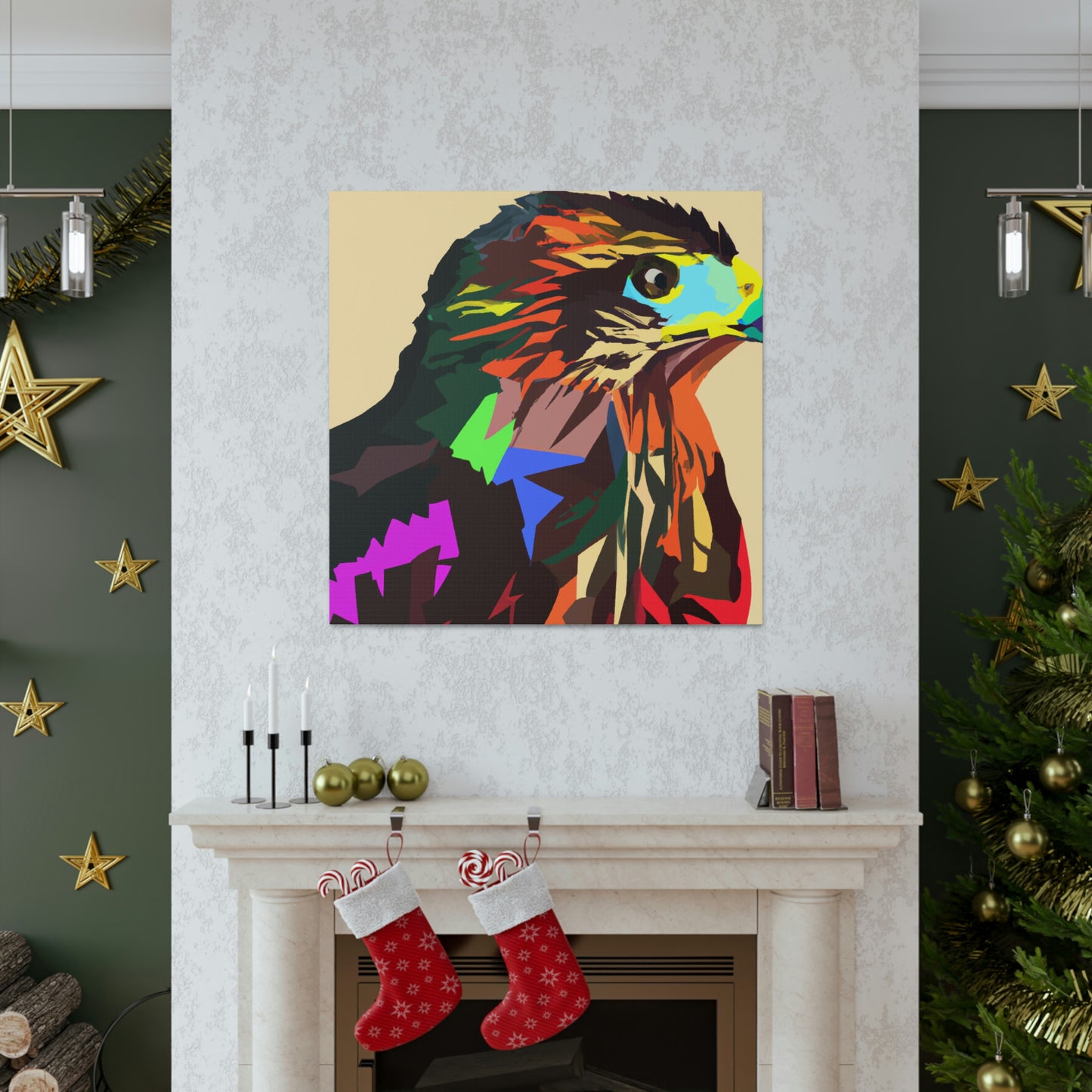 Hawk in Pop Art - Canvas