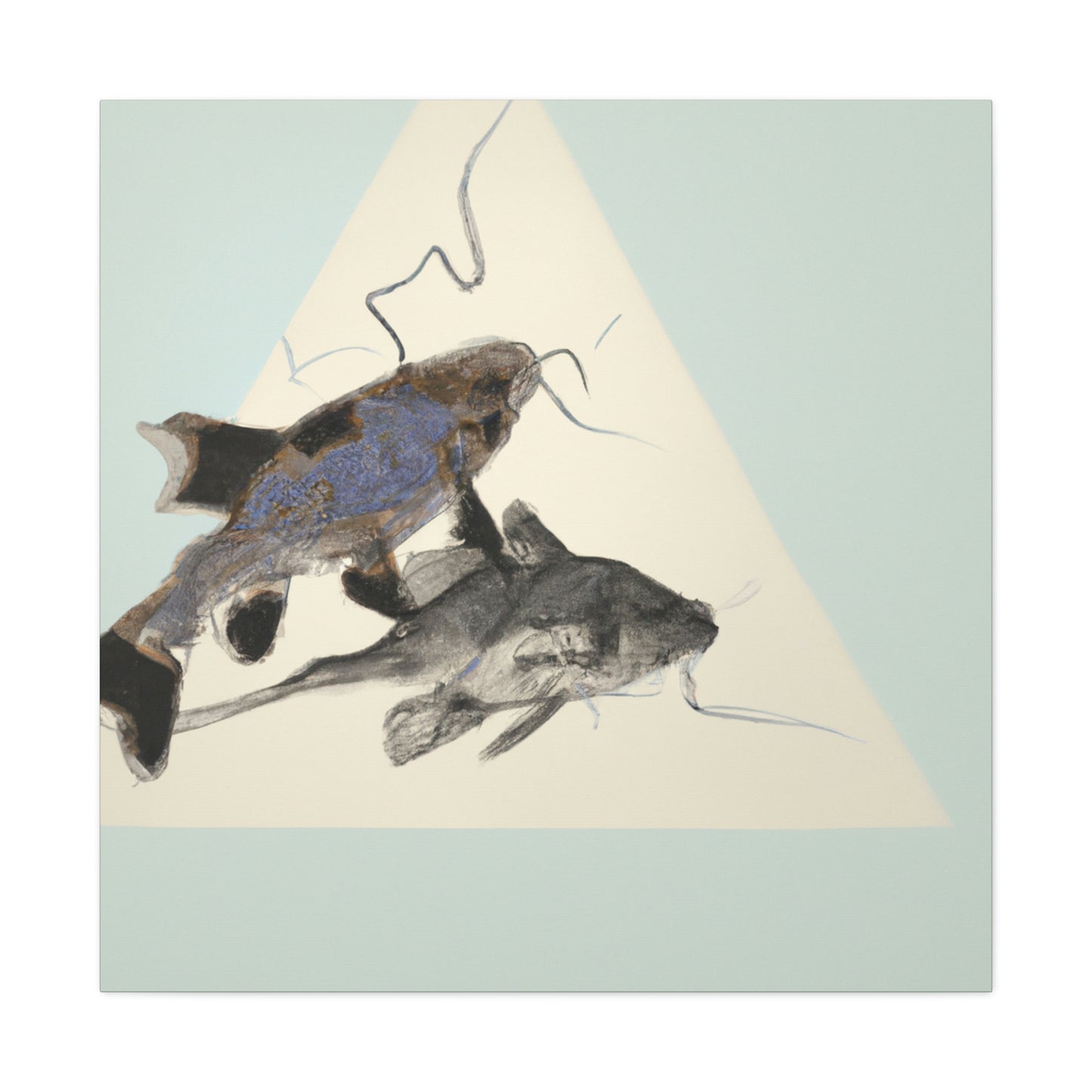 Corydoras Catfish Minimalism - Canvas