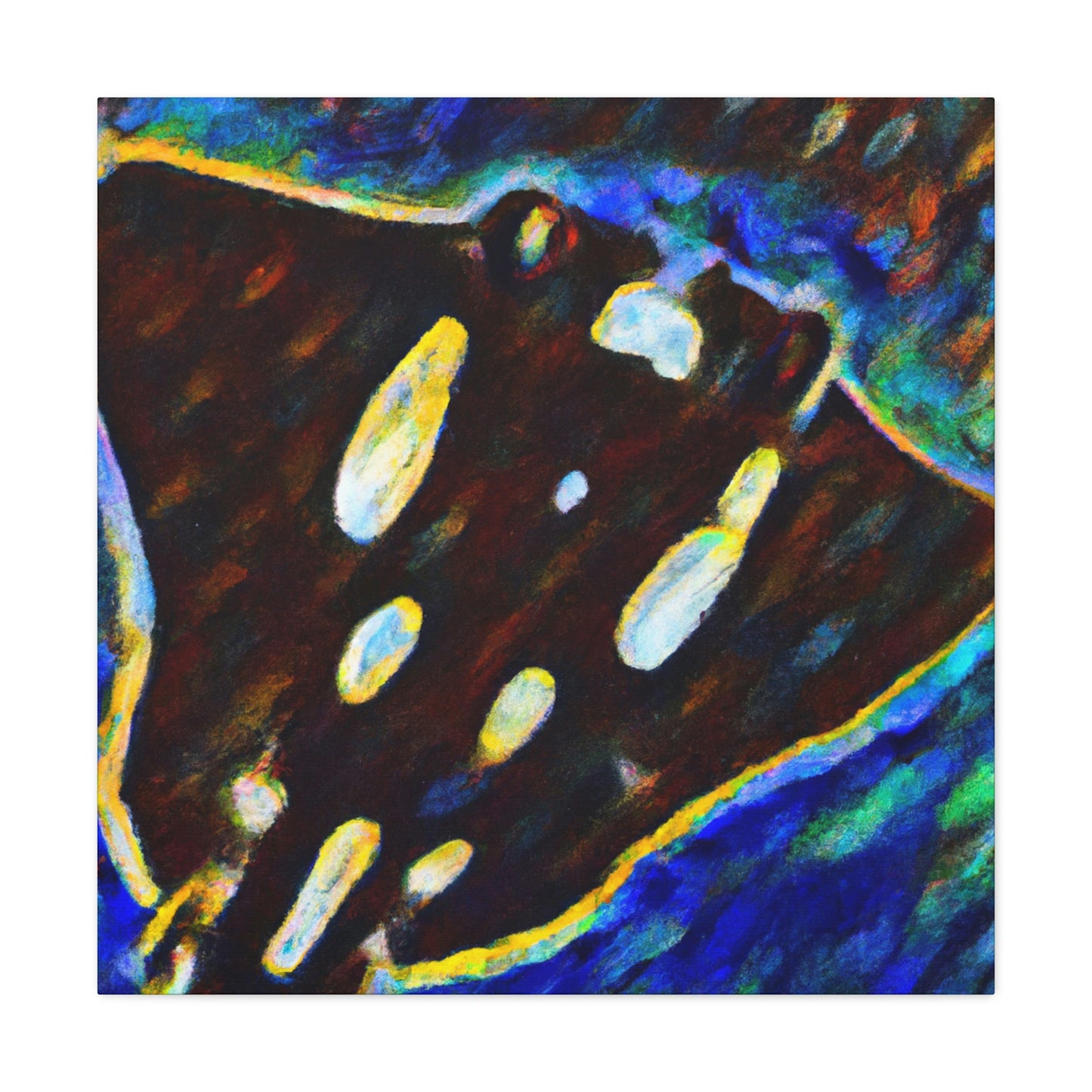 "Majestic Stingray Gliding" - Canvas