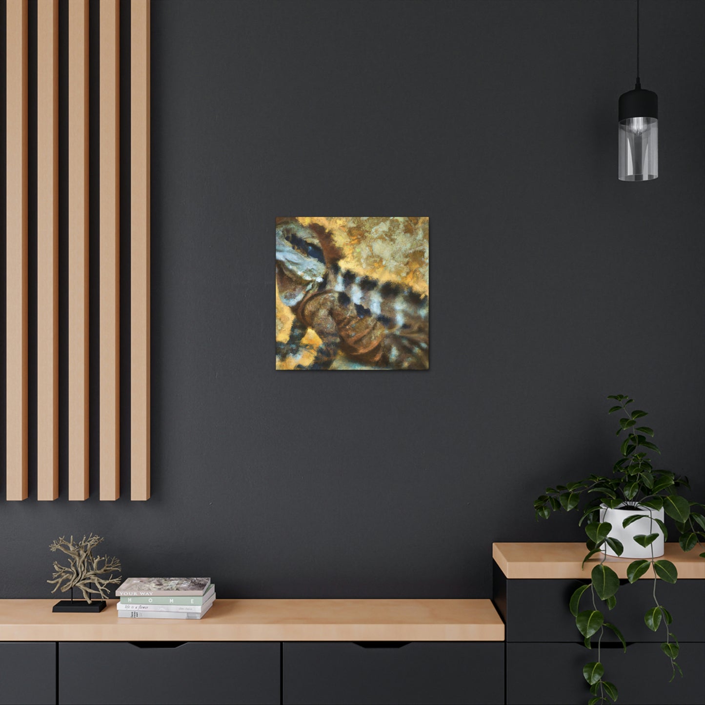 "Fanciful Frilled Lizard" - Canvas