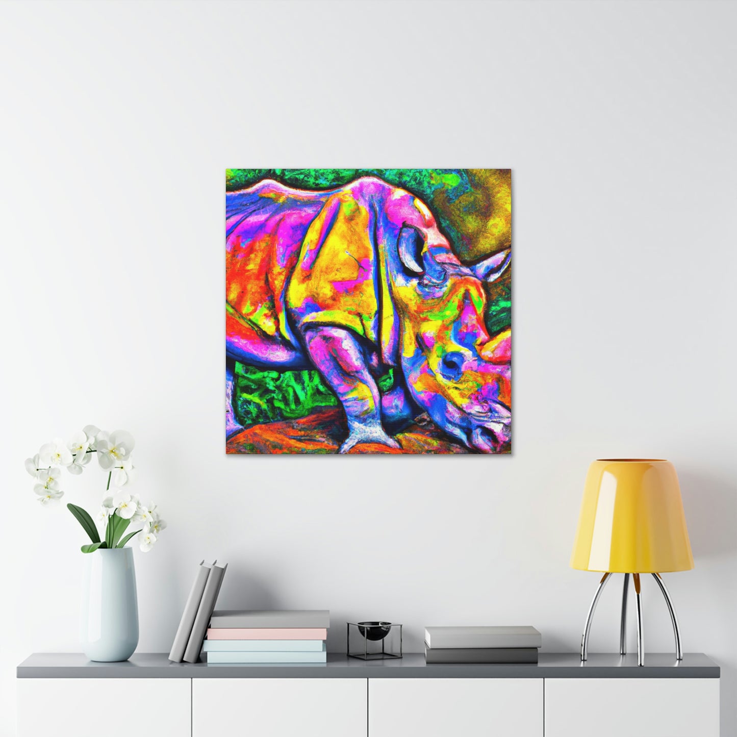 Rhinoceros in Deco - Canvas