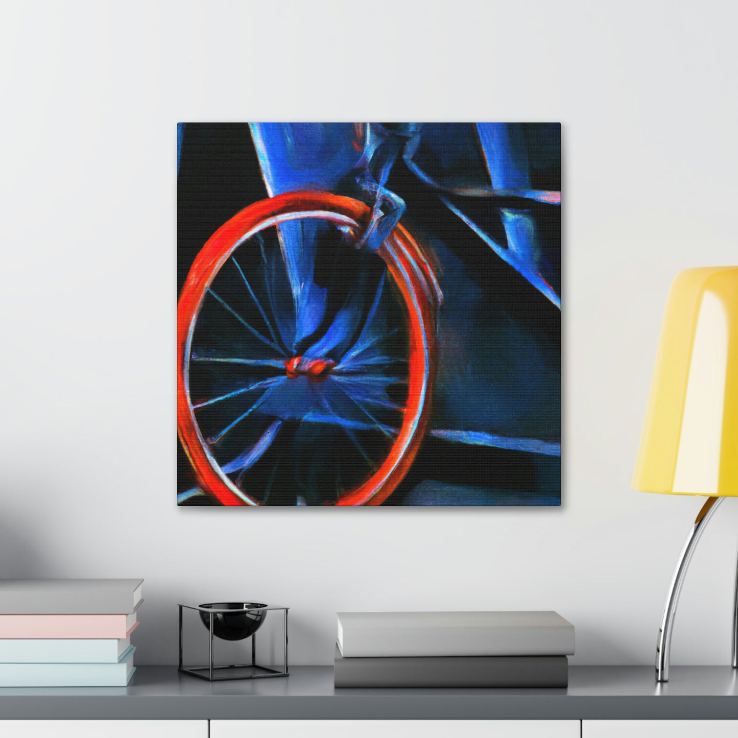 "Bicycle in Abstract Shade" - Canvas