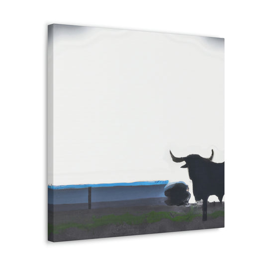 Lone Texas Longhorn - Canvas