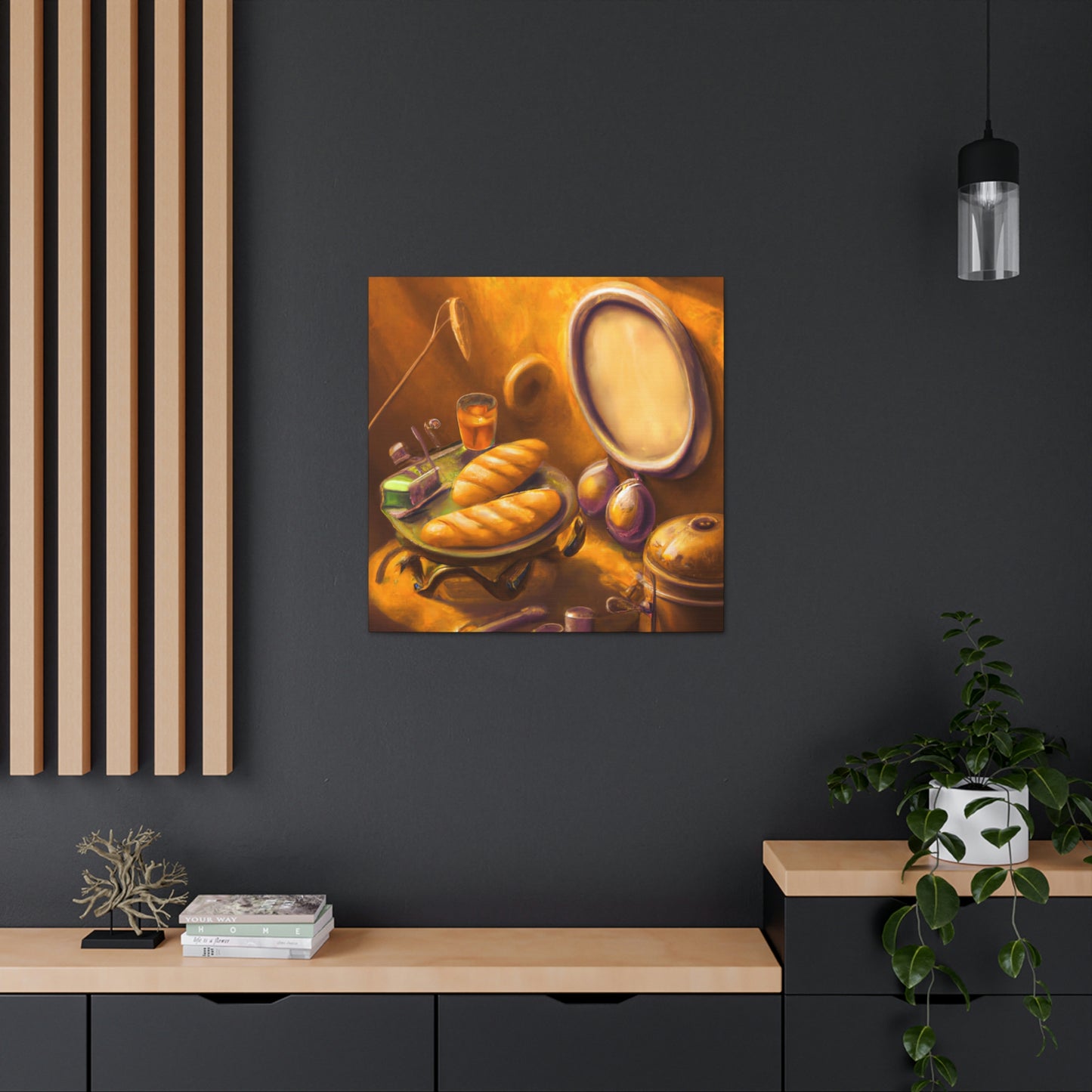 "Steampunk Bread Ablaze" - Canvas