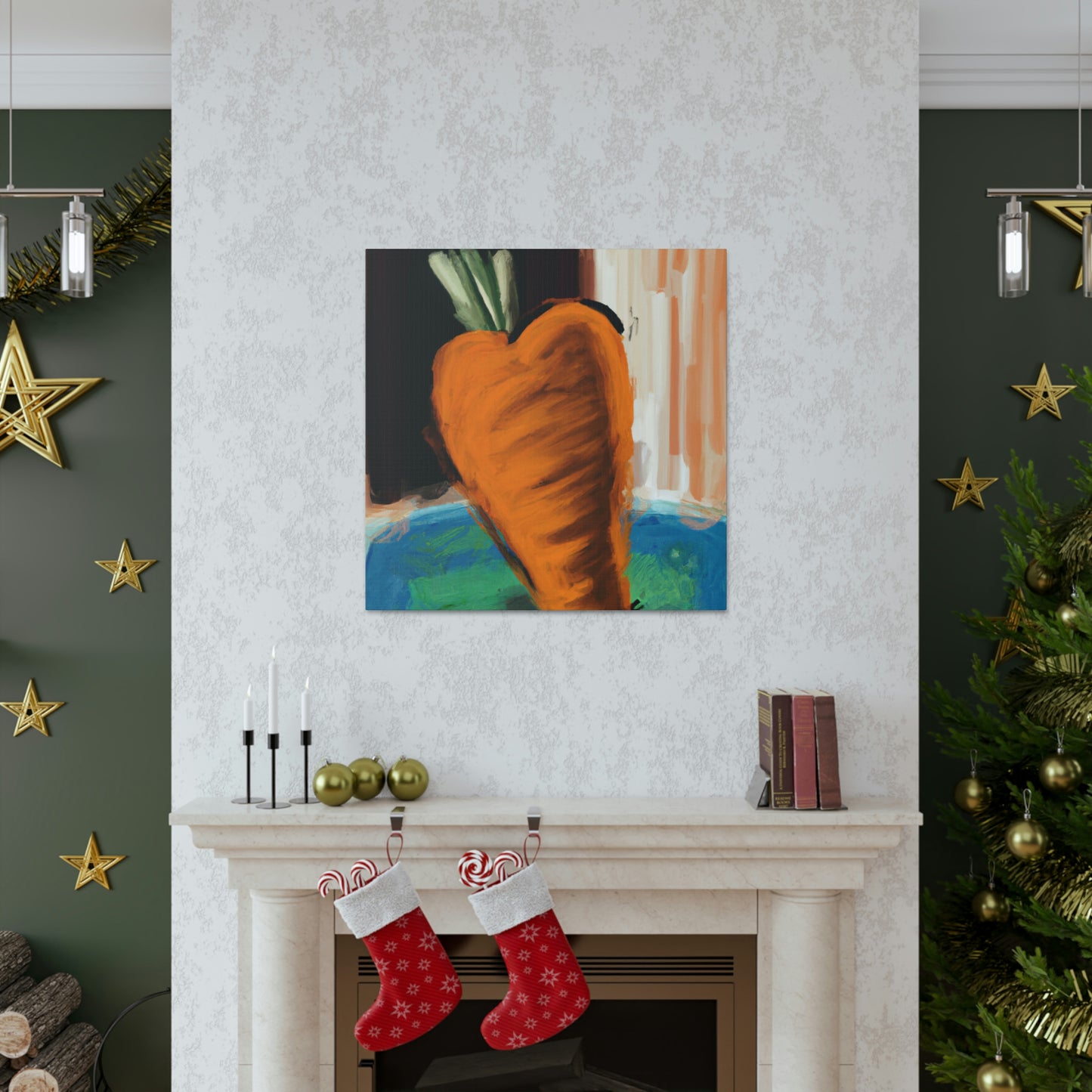 Carrot's Expressionist Glow - Canvas