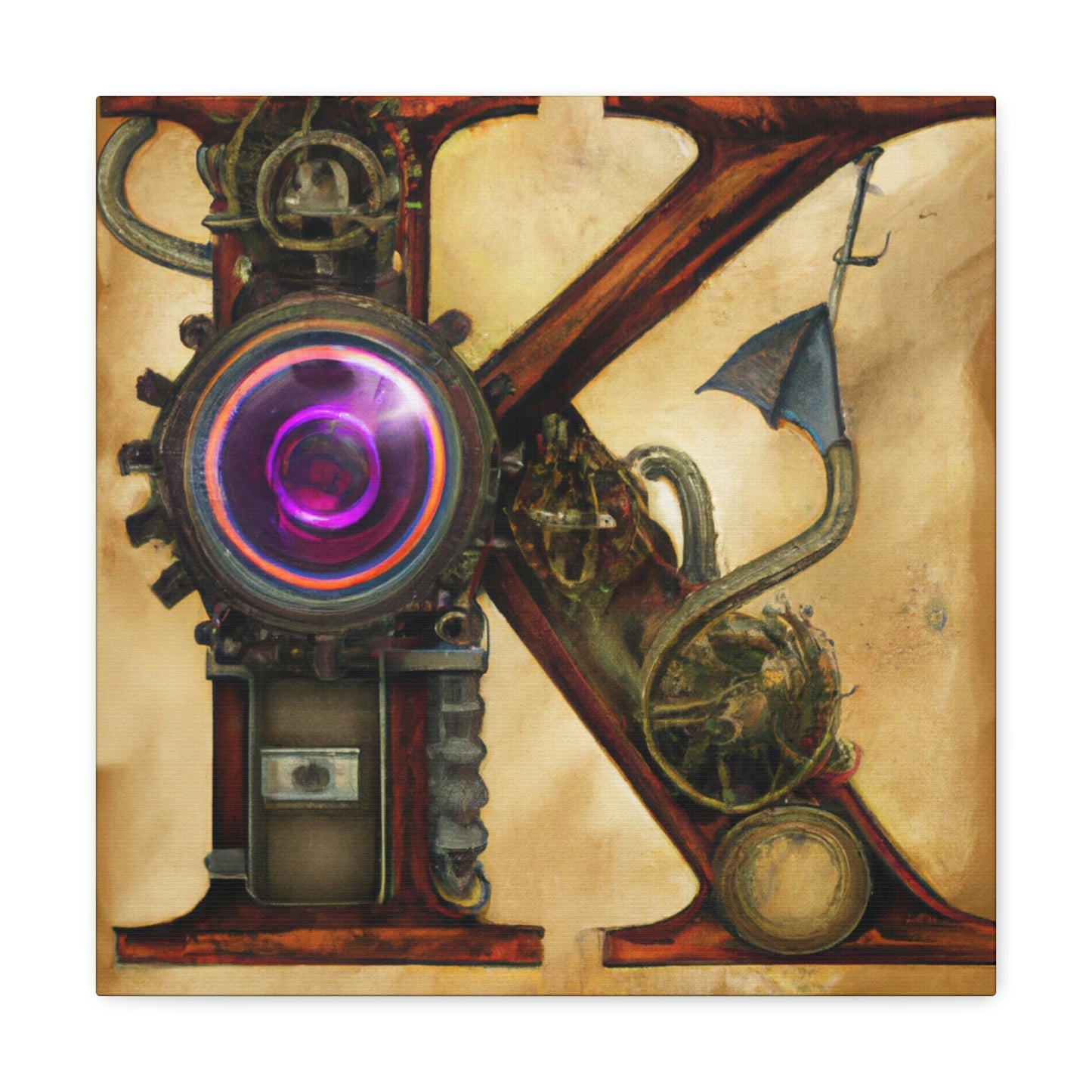 "Steampunk K. Portrait" - Canvas